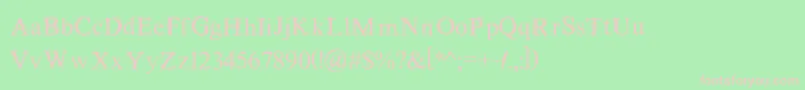 Fonte MaudlinSketch – fontes rosa em um fundo verde