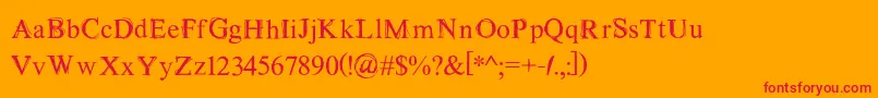 MaudlinSketch Font – Red Fonts on Orange Background