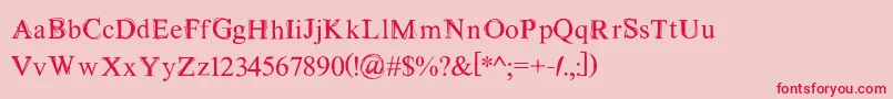 MaudlinSketch Font – Red Fonts on Pink Background