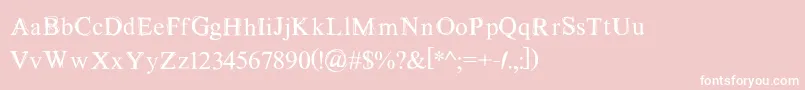 Шрифт MaudlinSketch – белые шрифты на розовом фоне