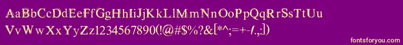 MaudlinSketch Font – Yellow Fonts on Purple Background