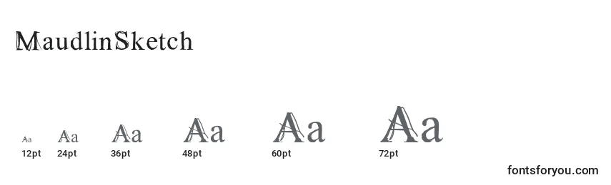 MaudlinSketch Font Sizes