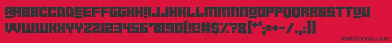 Police RobotCrush – polices noires sur fond rouge