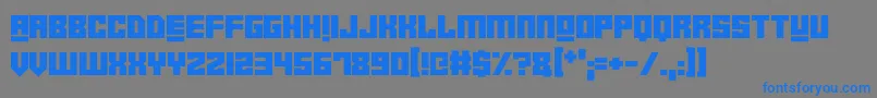 fuente RobotCrush – Fuentes Azules Sobre Fondo Gris