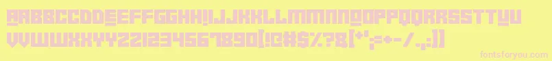 RobotCrush Font – Pink Fonts on Yellow Background