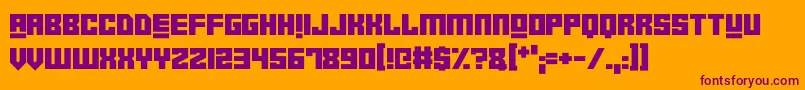 RobotCrush Font – Purple Fonts on Orange Background