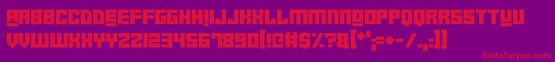 Czcionka RobotCrush – czerwone czcionki na fioletowym tle