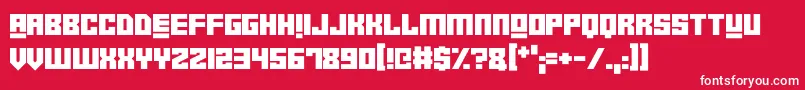 RobotCrush Font – White Fonts on Red Background