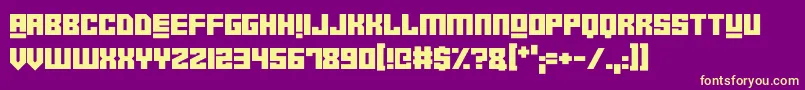 RobotCrush Font – Yellow Fonts on Purple Background