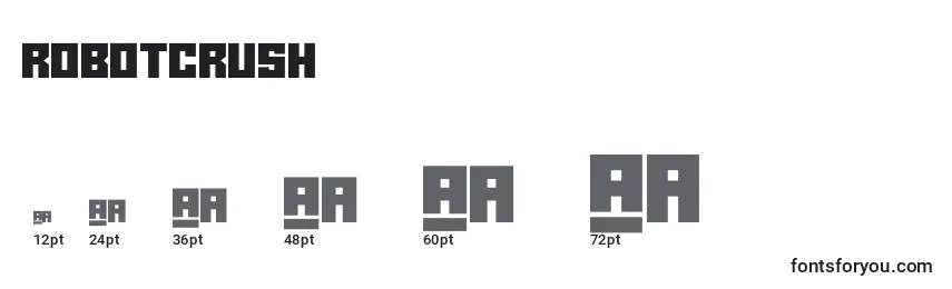 RobotCrush (115177) Font Sizes