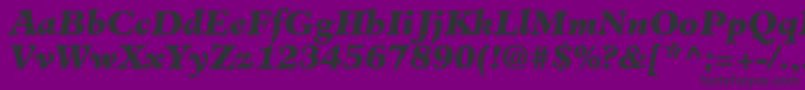 ClericBlackSsiBlackItalic Font – Black Fonts on Purple Background
