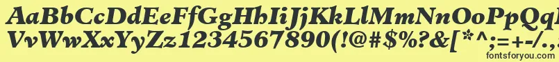 ClericBlackSsiBlackItalic Font – Black Fonts on Yellow Background