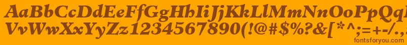 ClericBlackSsiBlackItalic Font – Brown Fonts on Orange Background