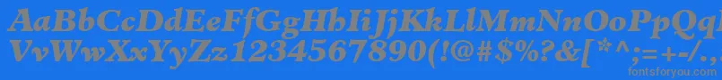 Шрифт ClericBlackSsiBlackItalic – серые шрифты на синем фоне