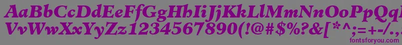 Police ClericBlackSsiBlackItalic – polices violettes sur fond gris