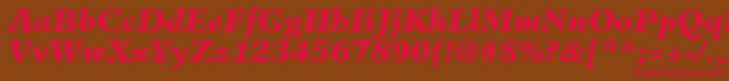 ClericBlackSsiBlackItalic Font – Red Fonts on Brown Background
