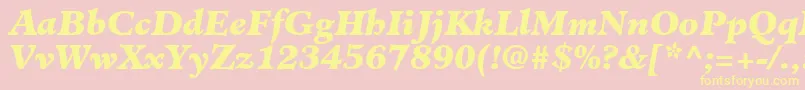 ClericBlackSsiBlackItalic Font – Yellow Fonts on Pink Background