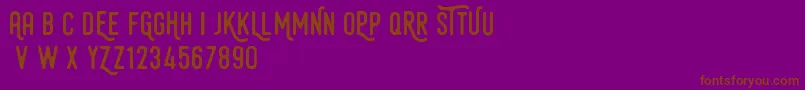 HamurzFreeVersion-Schriftart – Braune Schriften auf violettem Hintergrund