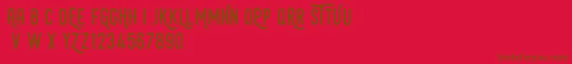 HamurzFreeVersion Font – Brown Fonts on Red Background