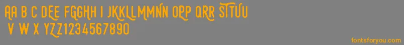 HamurzFreeVersion Font – Orange Fonts on Gray Background