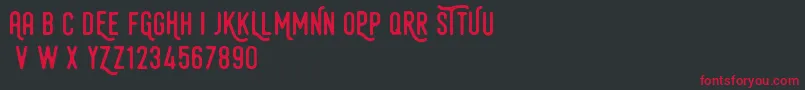 HamurzFreeVersion Font – Red Fonts on Black Background