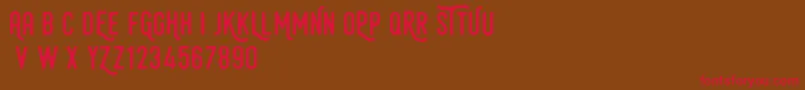 HamurzFreeVersion Font – Red Fonts on Brown Background