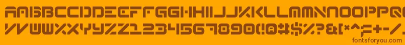 Reqruit2 Font – Brown Fonts on Orange Background