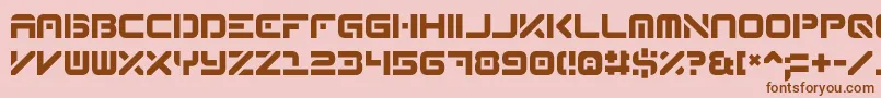 Reqruit2 Font – Brown Fonts on Pink Background