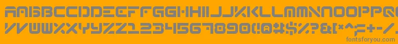 Reqruit2 Font – Gray Fonts on Orange Background