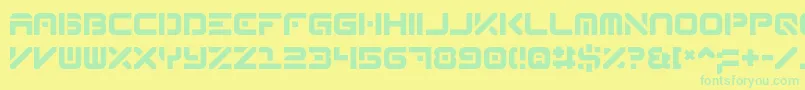 Reqruit2 Font – Green Fonts on Yellow Background