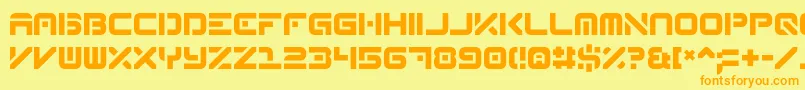 Reqruit2 Font – Orange Fonts on Yellow Background