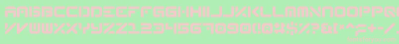 Reqruit2-Schriftart – Rosa Schriften auf grünem Hintergrund