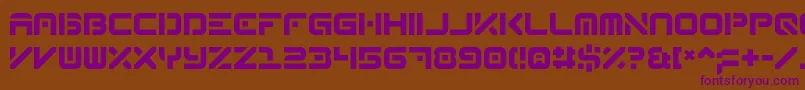 Reqruit2 Font – Purple Fonts on Brown Background