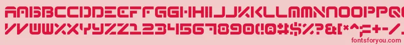 Reqruit2 Font – Red Fonts on Pink Background