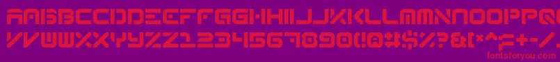 Reqruit2 Font – Red Fonts on Purple Background