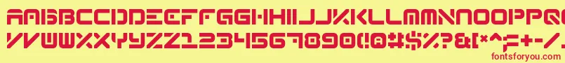Reqruit2 Font – Red Fonts on Yellow Background
