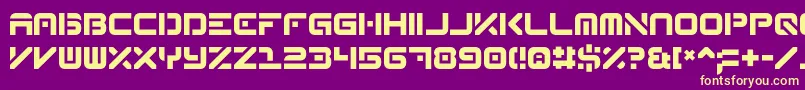 Reqruit2 Font – Yellow Fonts on Purple Background