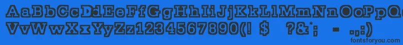 Stocky Font – Black Fonts on Blue Background