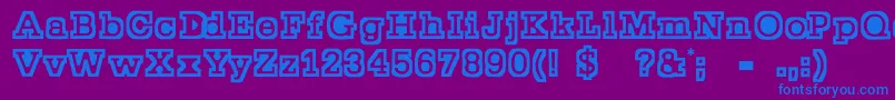 Stocky Font – Blue Fonts on Purple Background