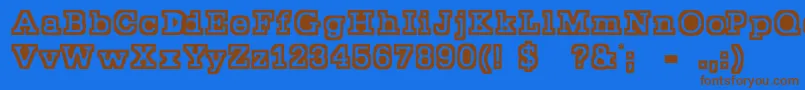 Stocky Font – Brown Fonts on Blue Background