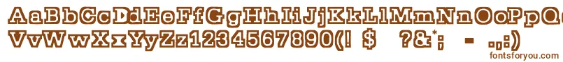 Шрифт Stocky – коричневые шрифты на белом фоне