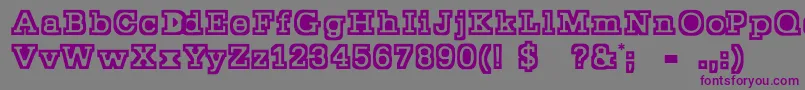 Шрифт Stocky – фиолетовые шрифты на сером фоне