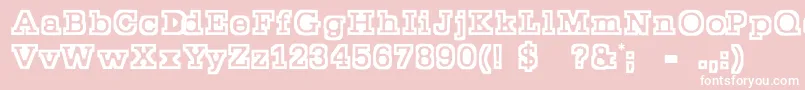 Stocky Font – White Fonts on Pink Background