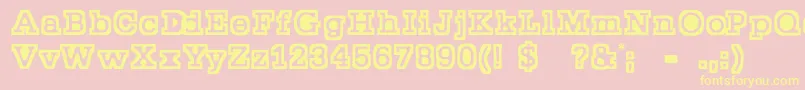 Stocky Font – Yellow Fonts on Pink Background