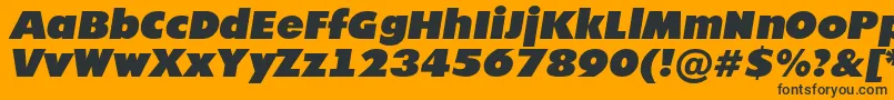 More about Futur21 Font Futur21 Font – Black Fonts on Orange Background