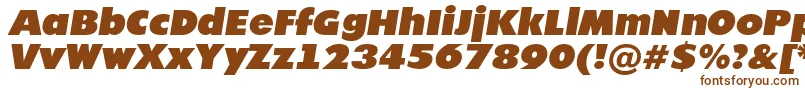 Futur21-fontti – ruskeat fontit valkoisella taustalla