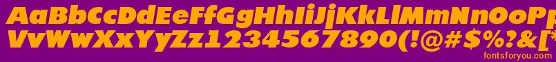 Więcej informacji o czcionce Futur21 Czcionka Futur21 – pomarańczowe czcionki na fioletowym tle