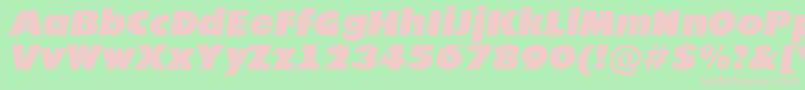 Futur21 Font – Pink Fonts on Green Background