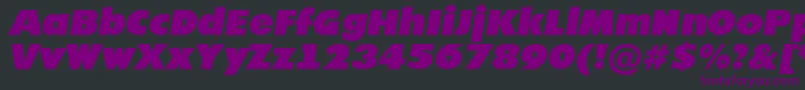 Saiba mais sobre a fonte Futur21 Fonte Futur21 – fontes roxas em um fundo preto