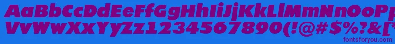 Futur21 Font – Purple Fonts on Blue Background